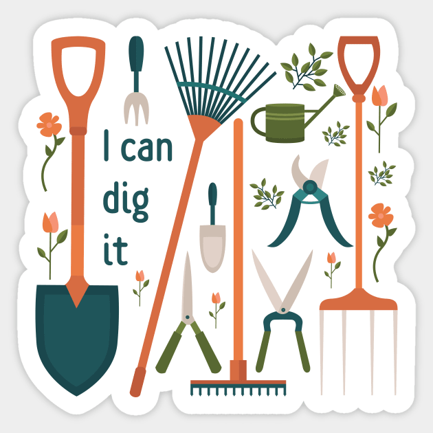 Gardeners can dig it! Sticker by moose_cooletti